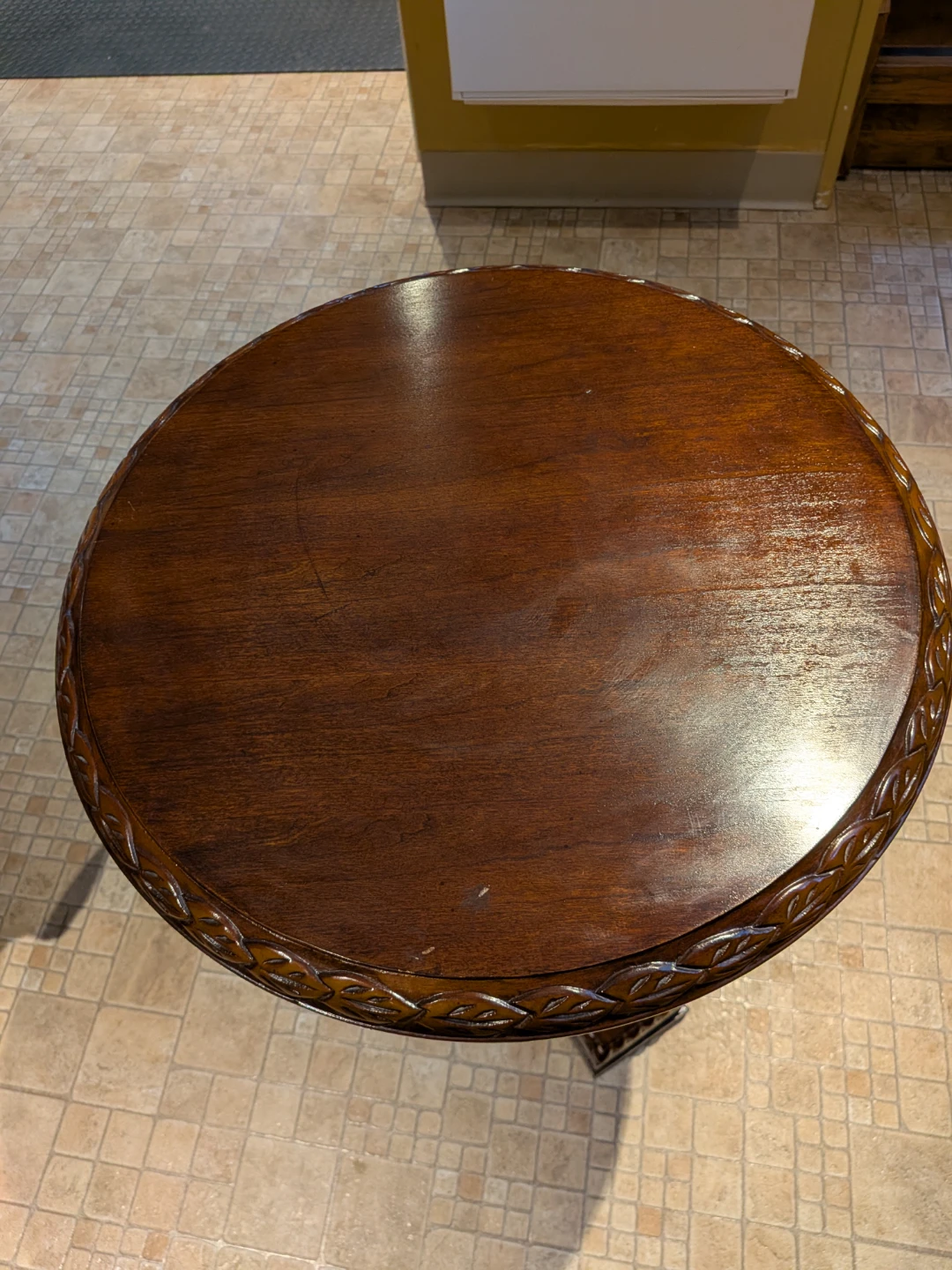 Vintage Decorative Pedestal Side Table
