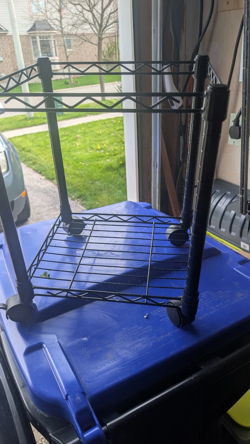 Black Wire Shelving Unit with Wheels