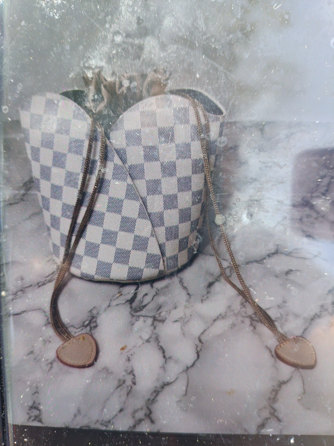 Louis Vuitton Damier Azur Bucket Bag Pouch