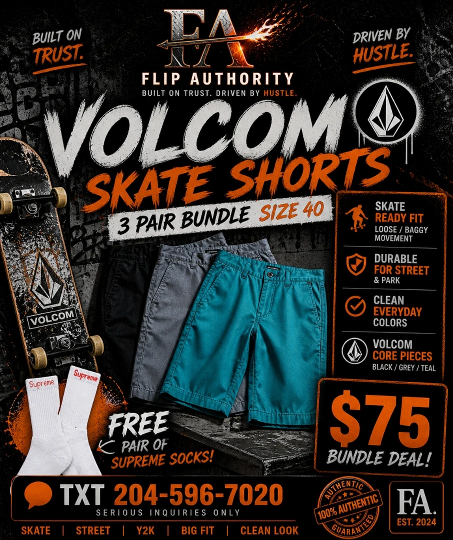 Volcom Skate Shorts 3 Pair Bundle Size 40