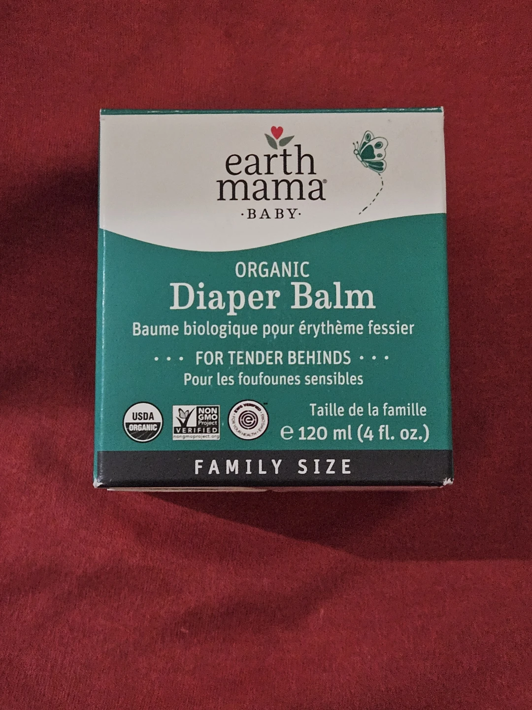 Earth Mama Organic Diaper Balm - big family size jar 4 oz 120ml - photo 3