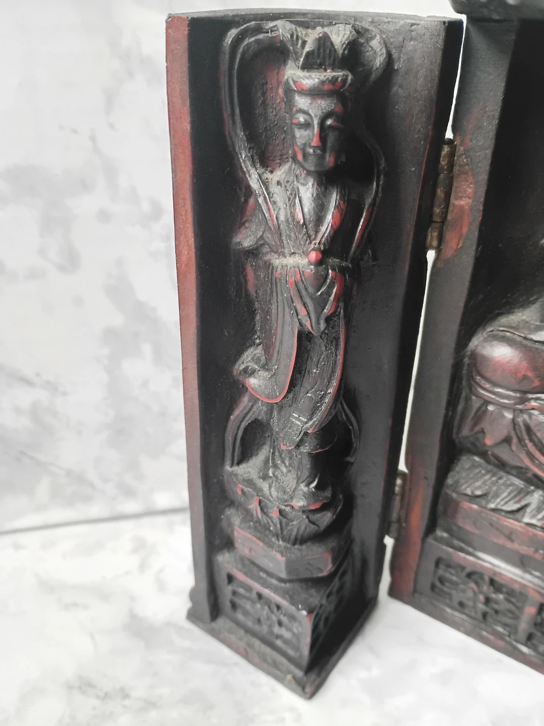 Vintage Carved  Triptych Shrine. - photo 2
