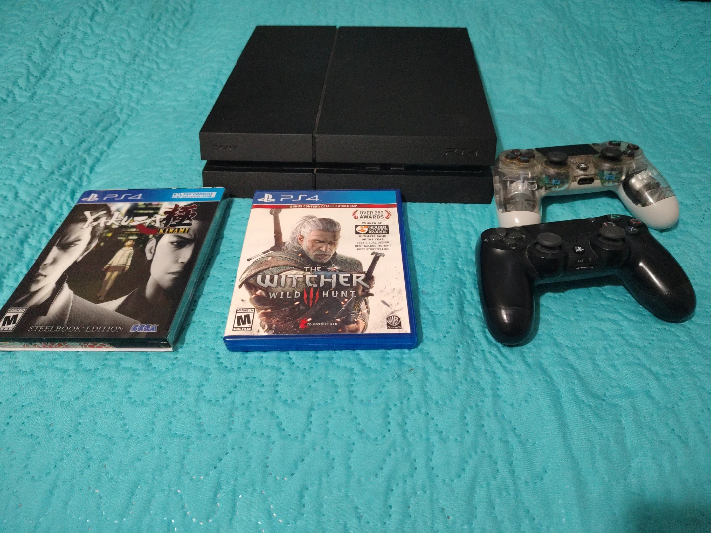 Sony PlayStation 4 Console Bundle with 2 Games and Controllers