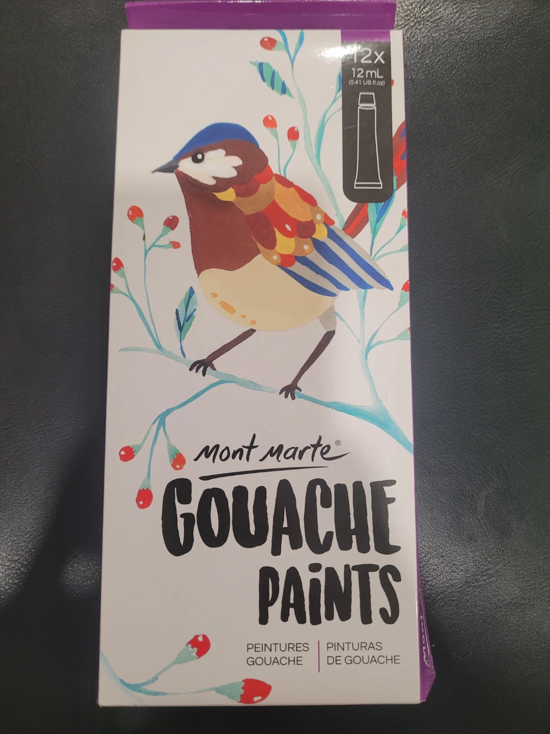 Mont Marte Gouache Paints Set - 12x 12ml Tubes