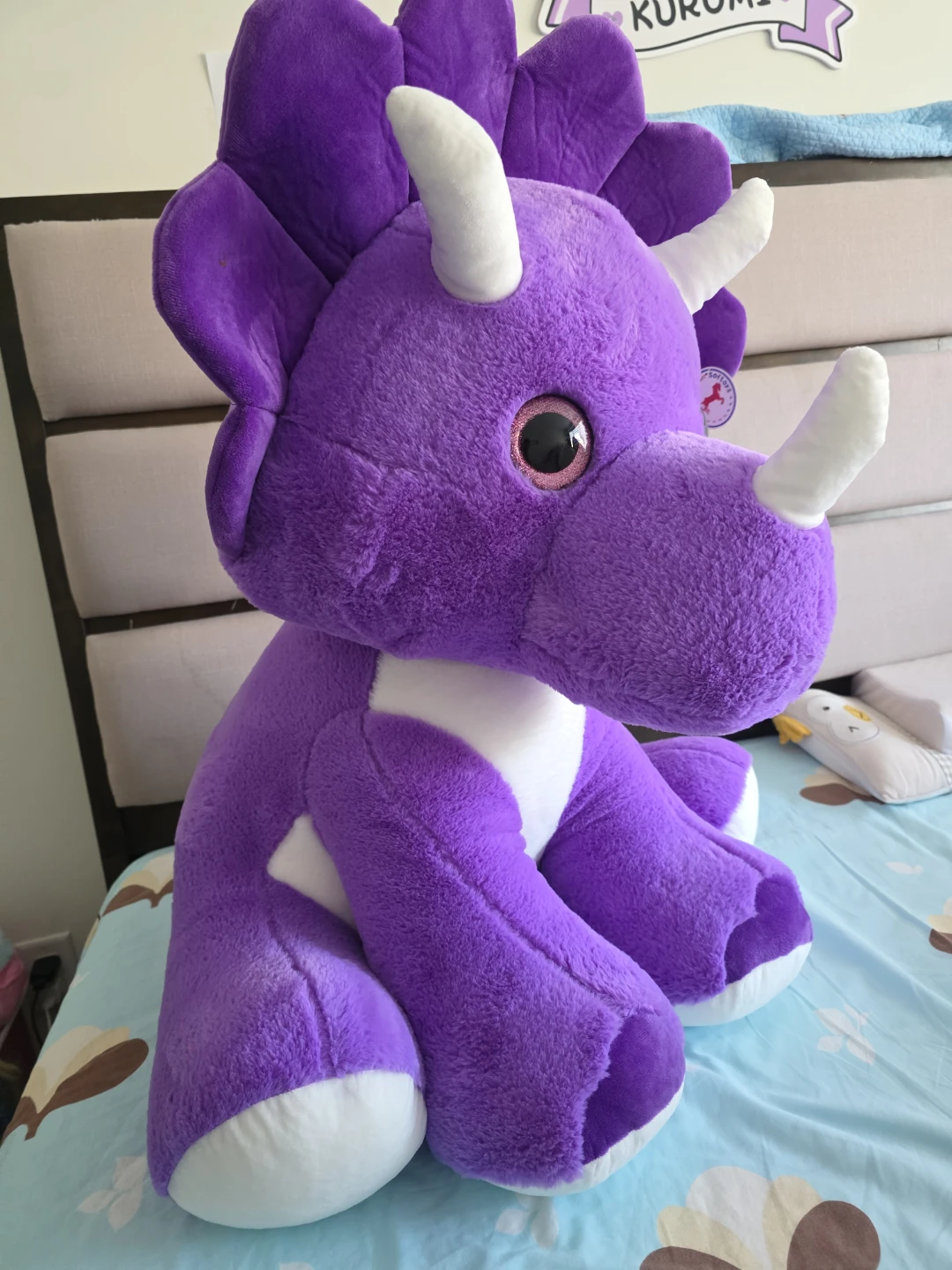 Purple Triceratops Plush Toy - photo 3