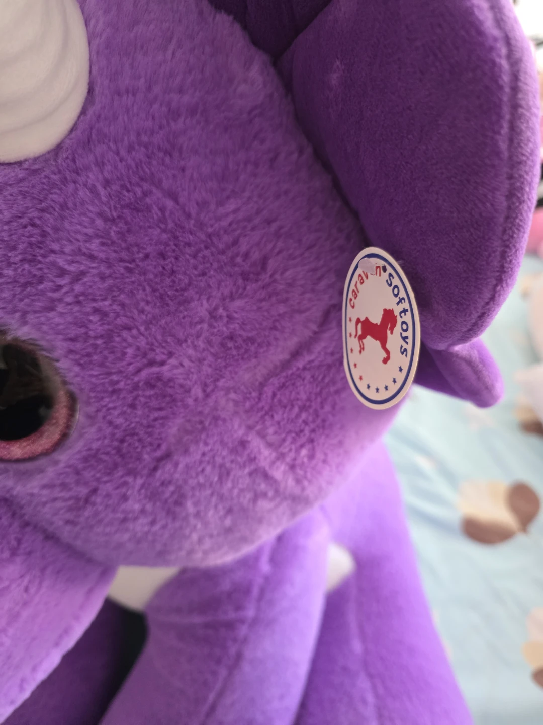 Purple Triceratops Plush Toy - photo 4
