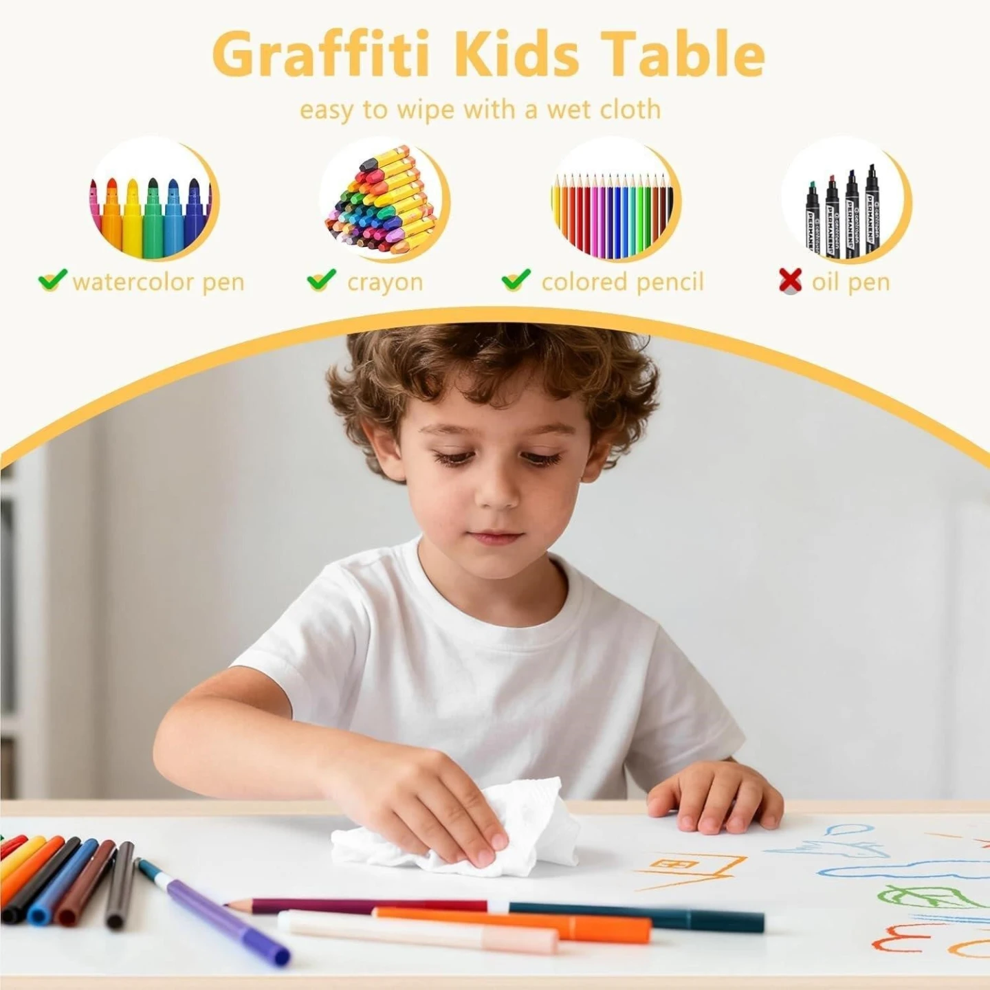 Kids Activity Table and Chair Set - Adjustable Height - photo 4