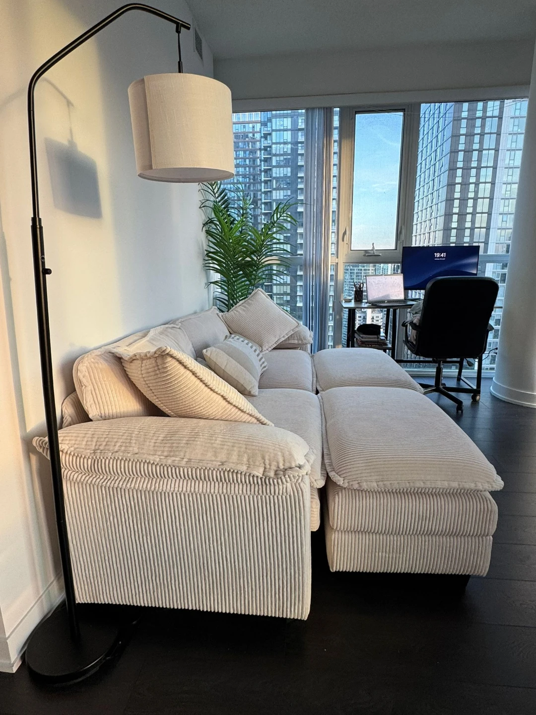 Corderoy White sofa - photo 3