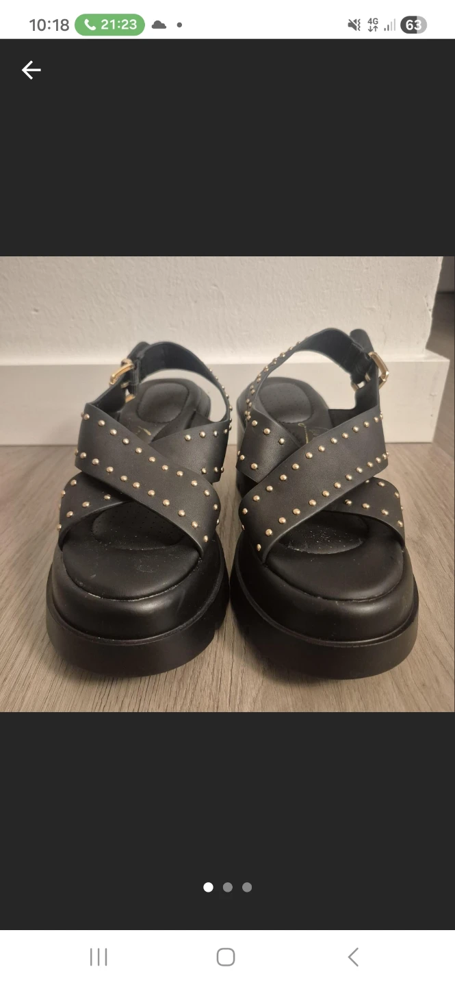 Black Studded Platform Sandals - photo 2