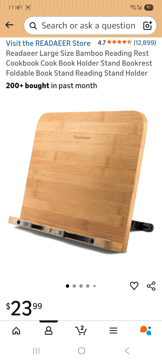 Large Bamboo Reading Rest