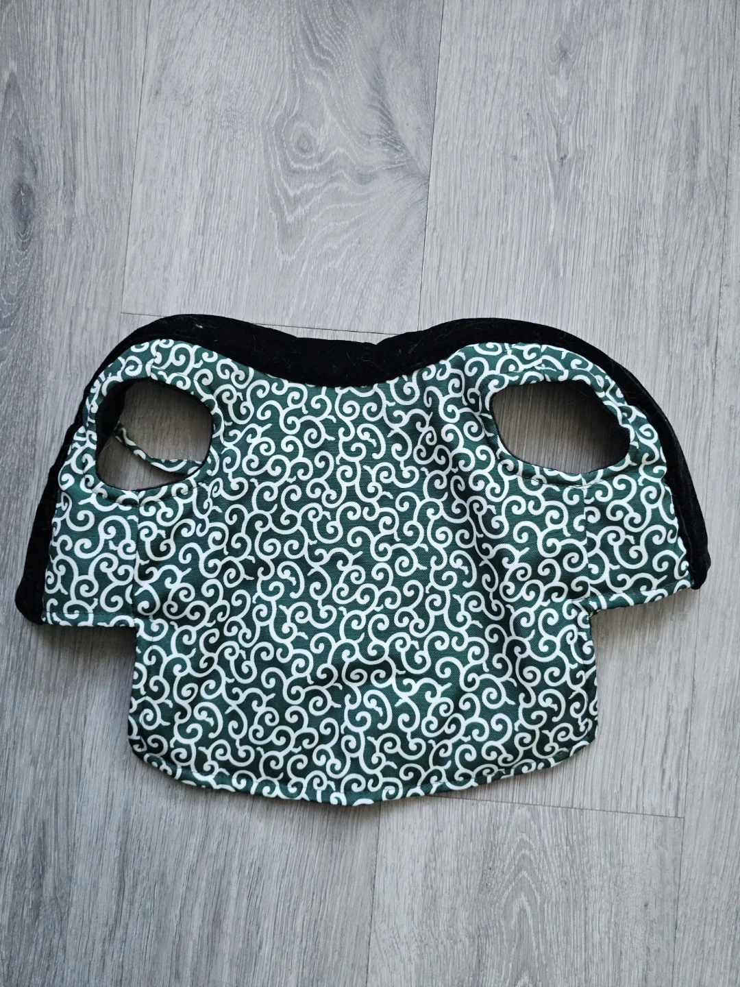 Pet Vest Green Swirl Pattern