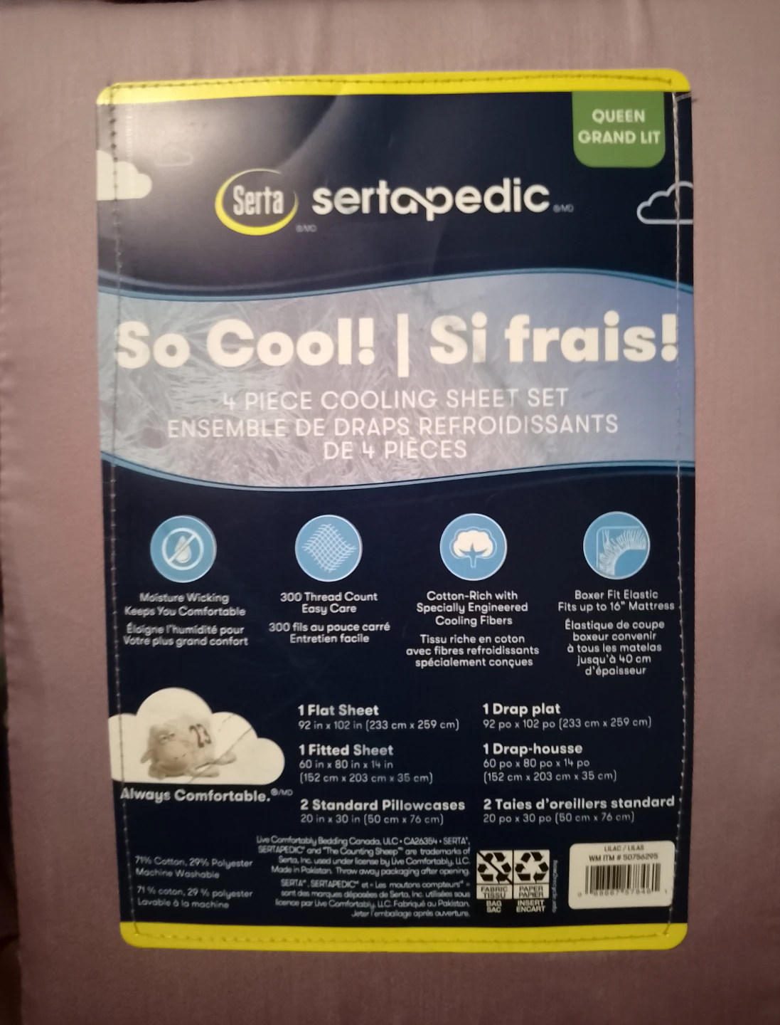 Serta Sertapedic Queen So Cool! 4 Piece Cooling Sheet Set - photo 4