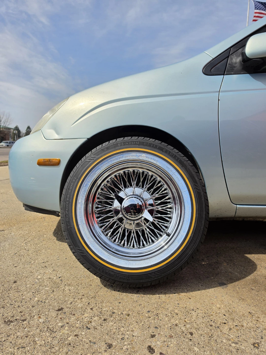 New 14 inch spoke Wire rims wheels New vogue tires