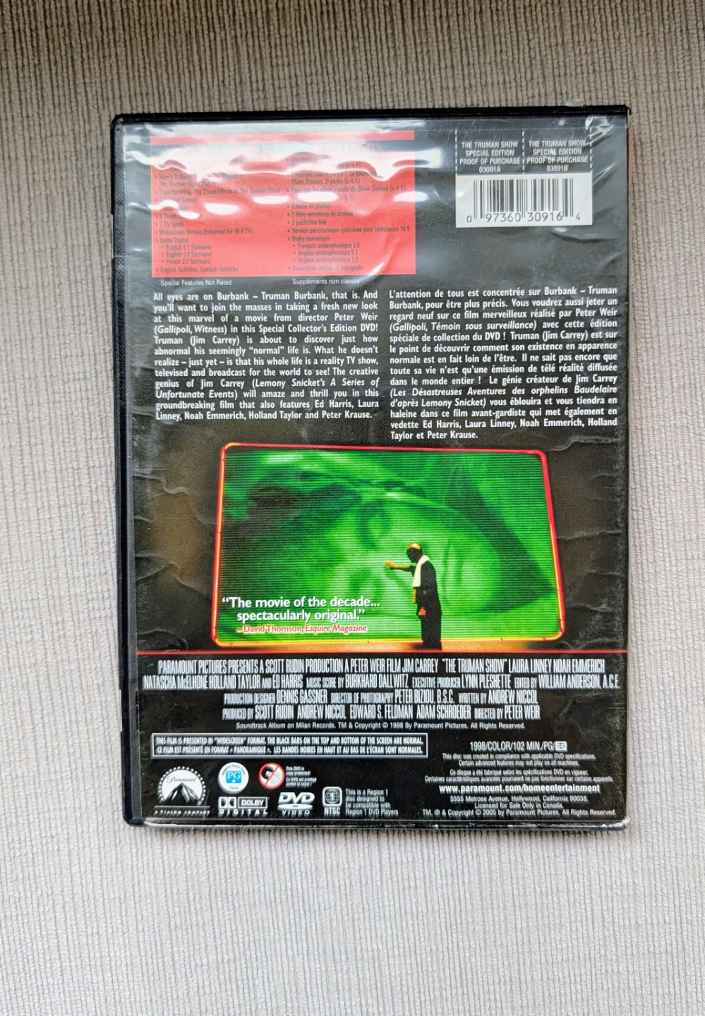 The Truman Show Special Edition DVD Movie - photo 2