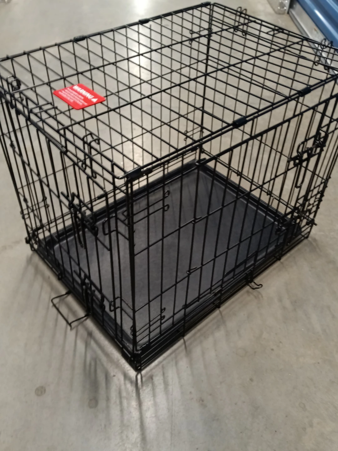 Black Wire Pet Dog Crate with Tray