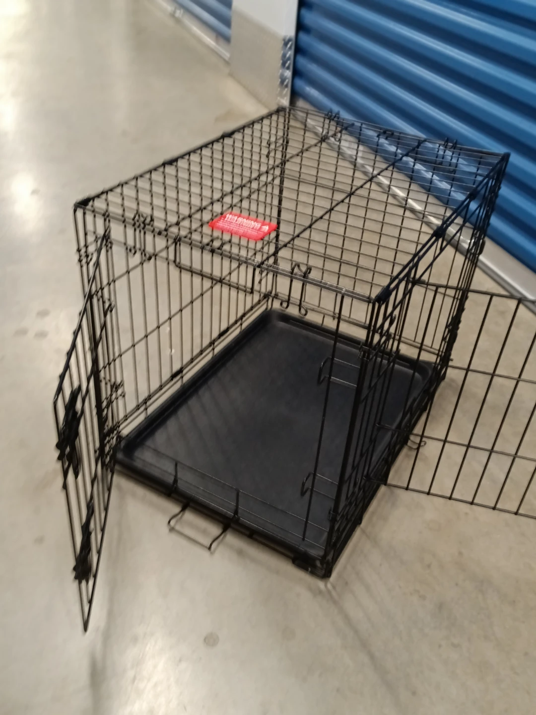 Black Wire Pet Dog Crate with Tray - photo 4