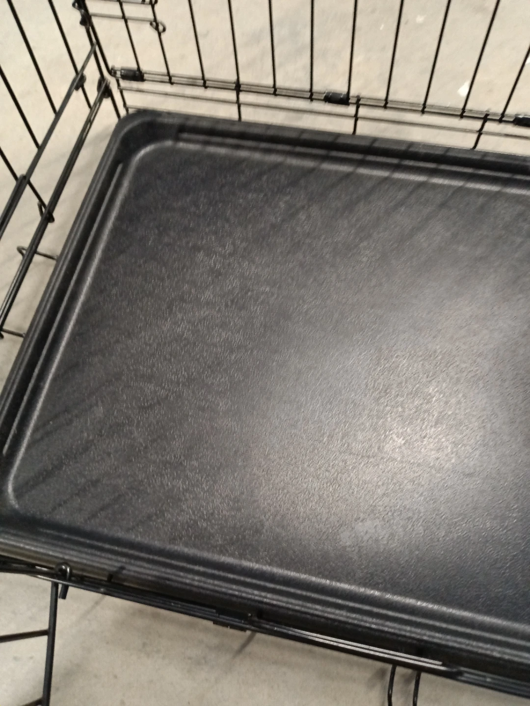 Black Wire Pet Dog Crate with Tray - photo 5
