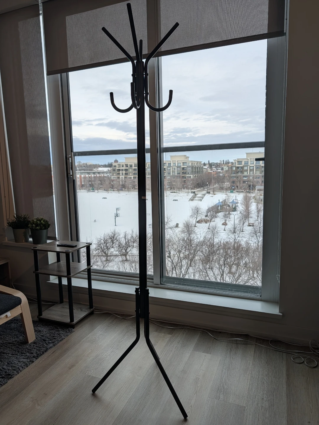 Black Standing Coat Rack