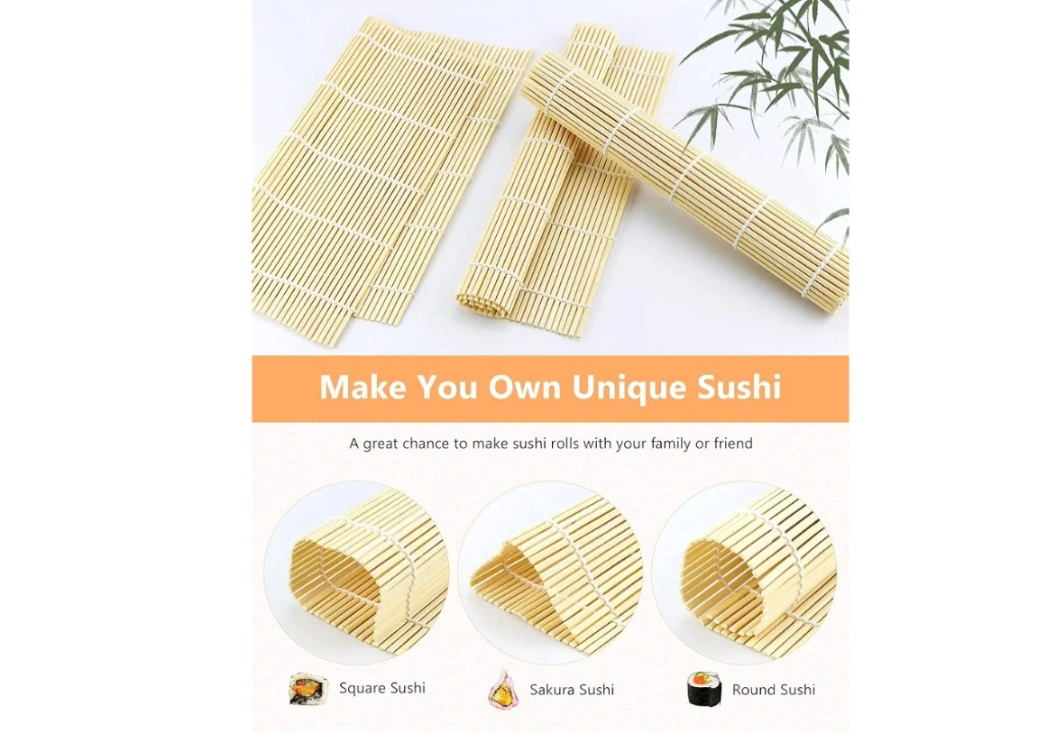 1 Piece Bamboo Sushi Roll Mat - photo 4