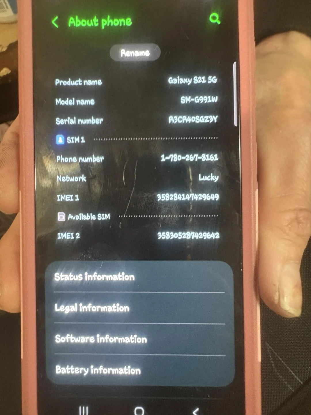 Samsung Galaxy S21 5G SM-G991W
