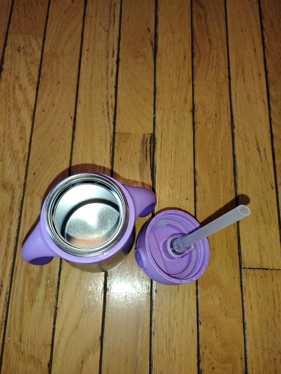 Munchkin Lavender Stainless Steel Sippy Cup with Straw - photo 2