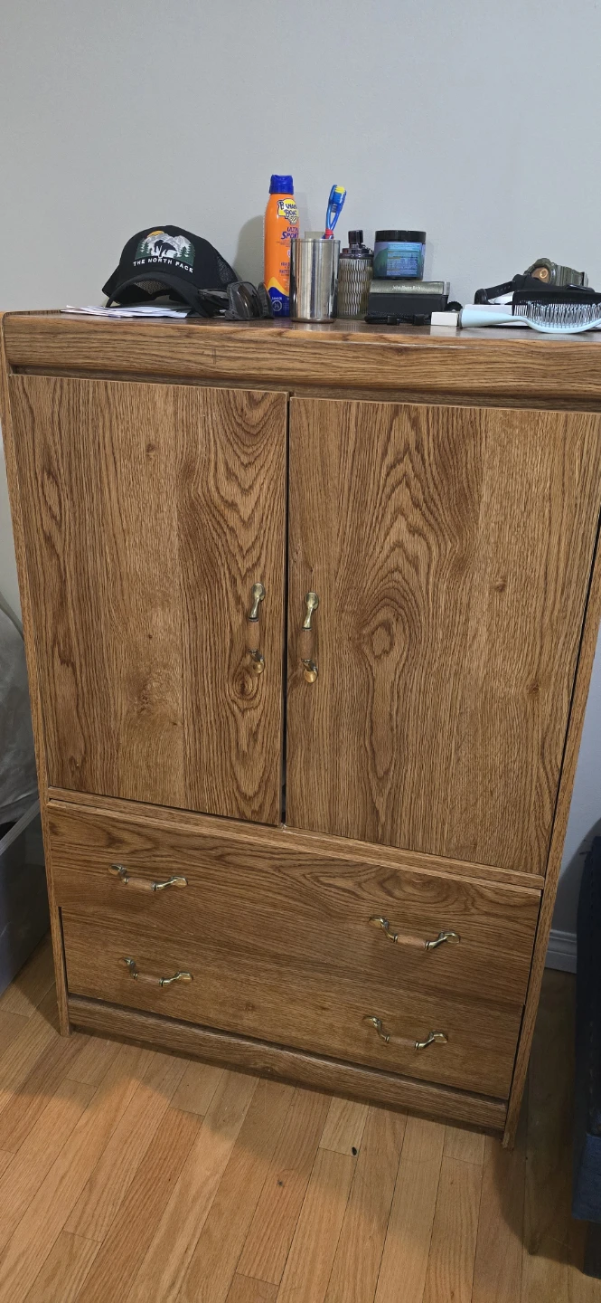 Wooden Wardrobe with Drawers