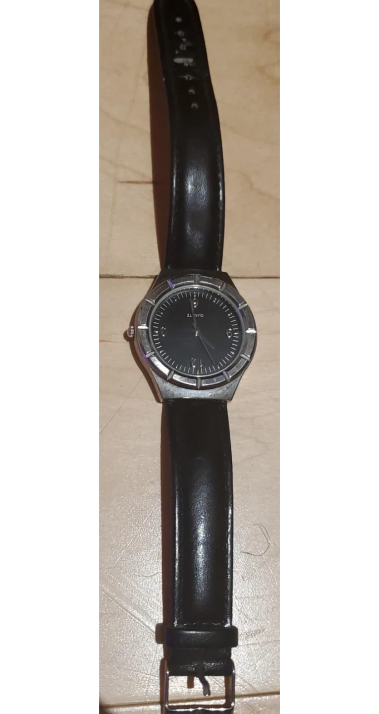 Timex Quartz Watch - Black Leather Band - photo 2