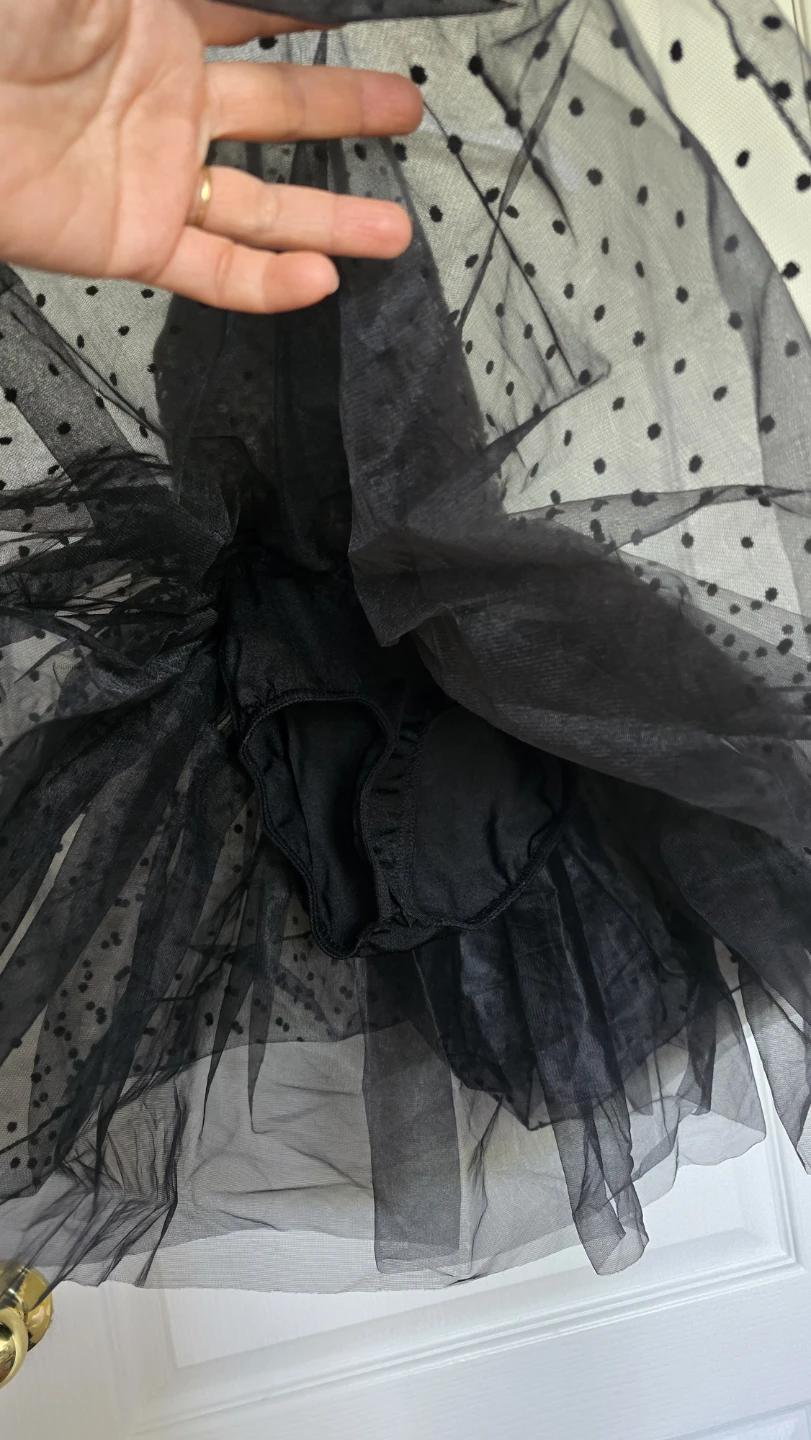 Layla's Dance Black Sequin Tutu Dress Costume size M Child - photo 3