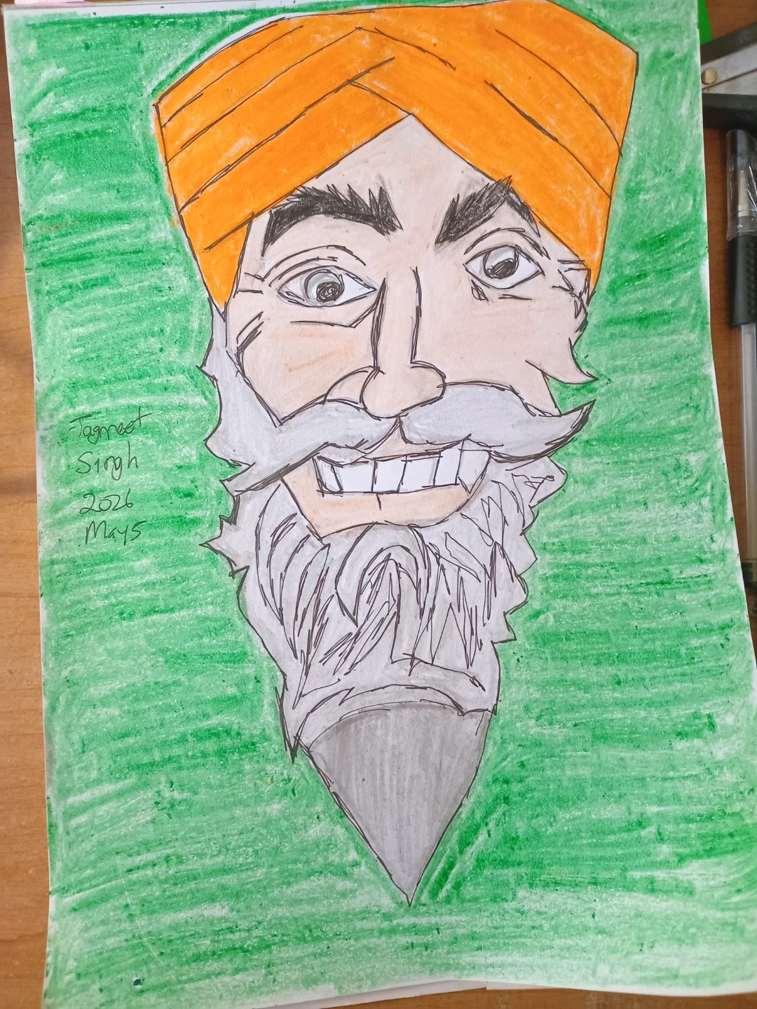 Jagmeet Singh Green Background by Custom Artist