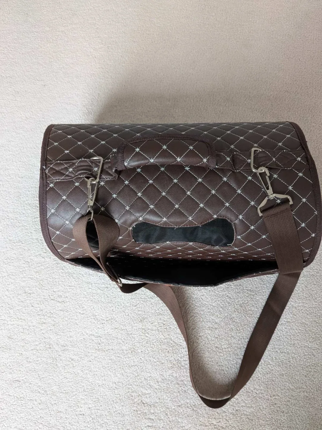 Brown Quilted Pet Carrier Bag - photo 4