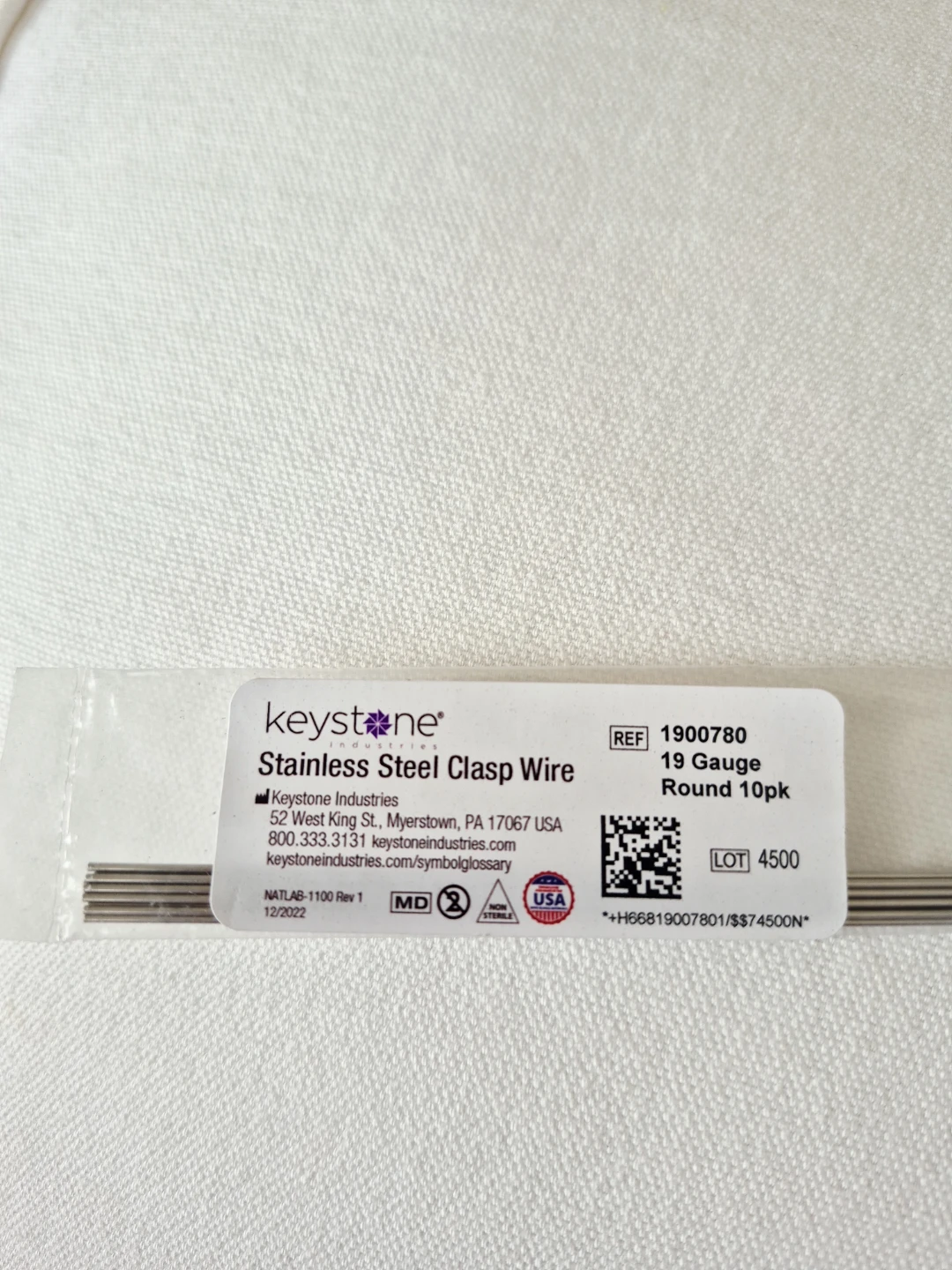 Keystone Stainless Steel Clasp Wire - 19 Gauge Round