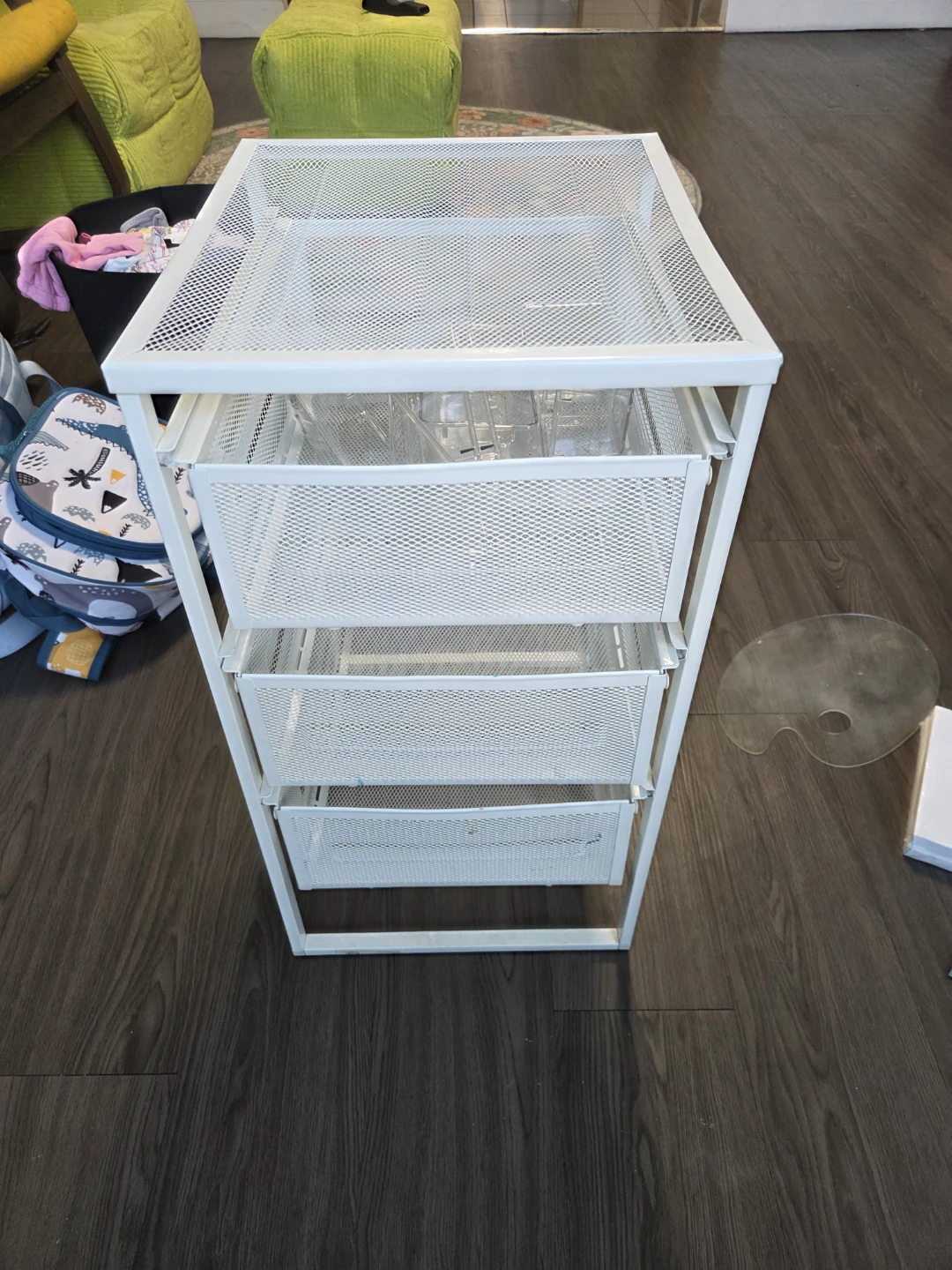 White 3-Drawer Storage Cart