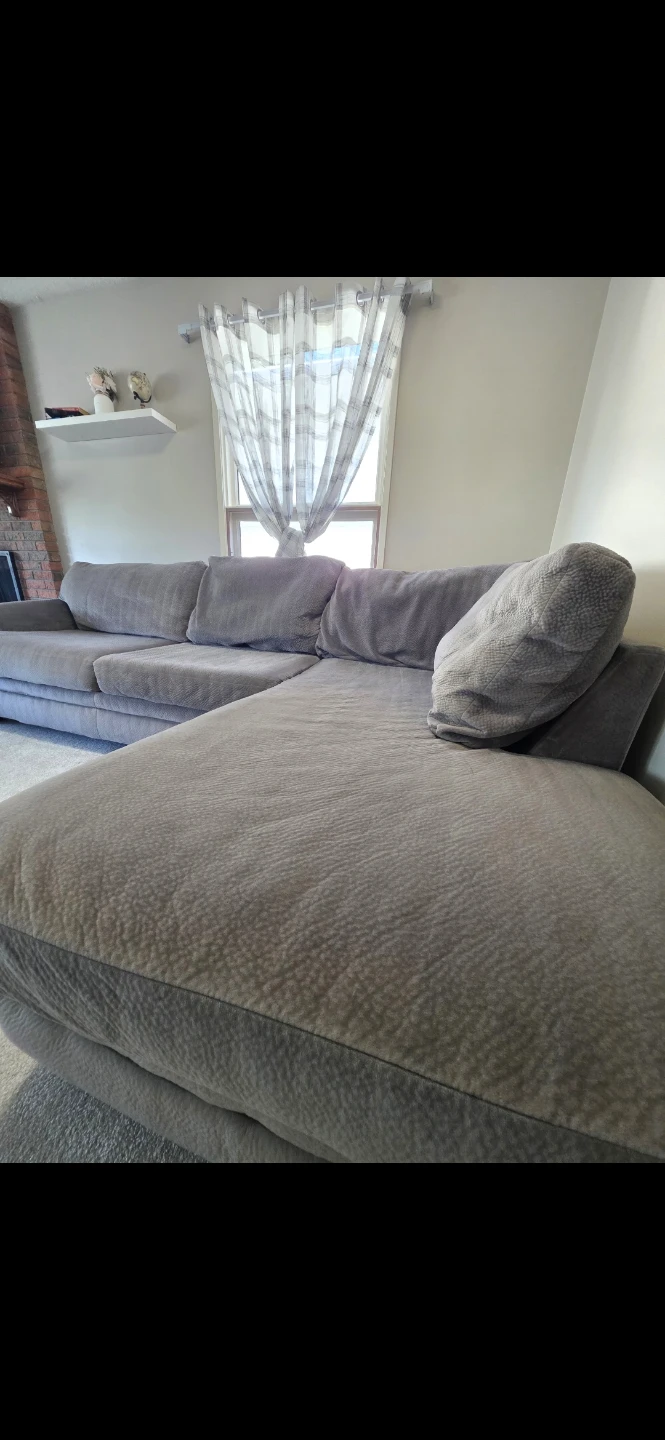 Large Grey Sectional Sofa - photo 4