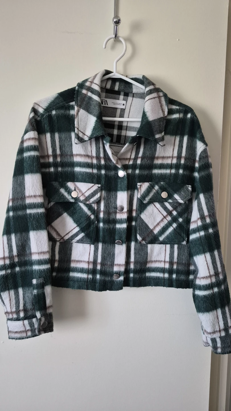 Zara Plaid Shacket - Size Medium