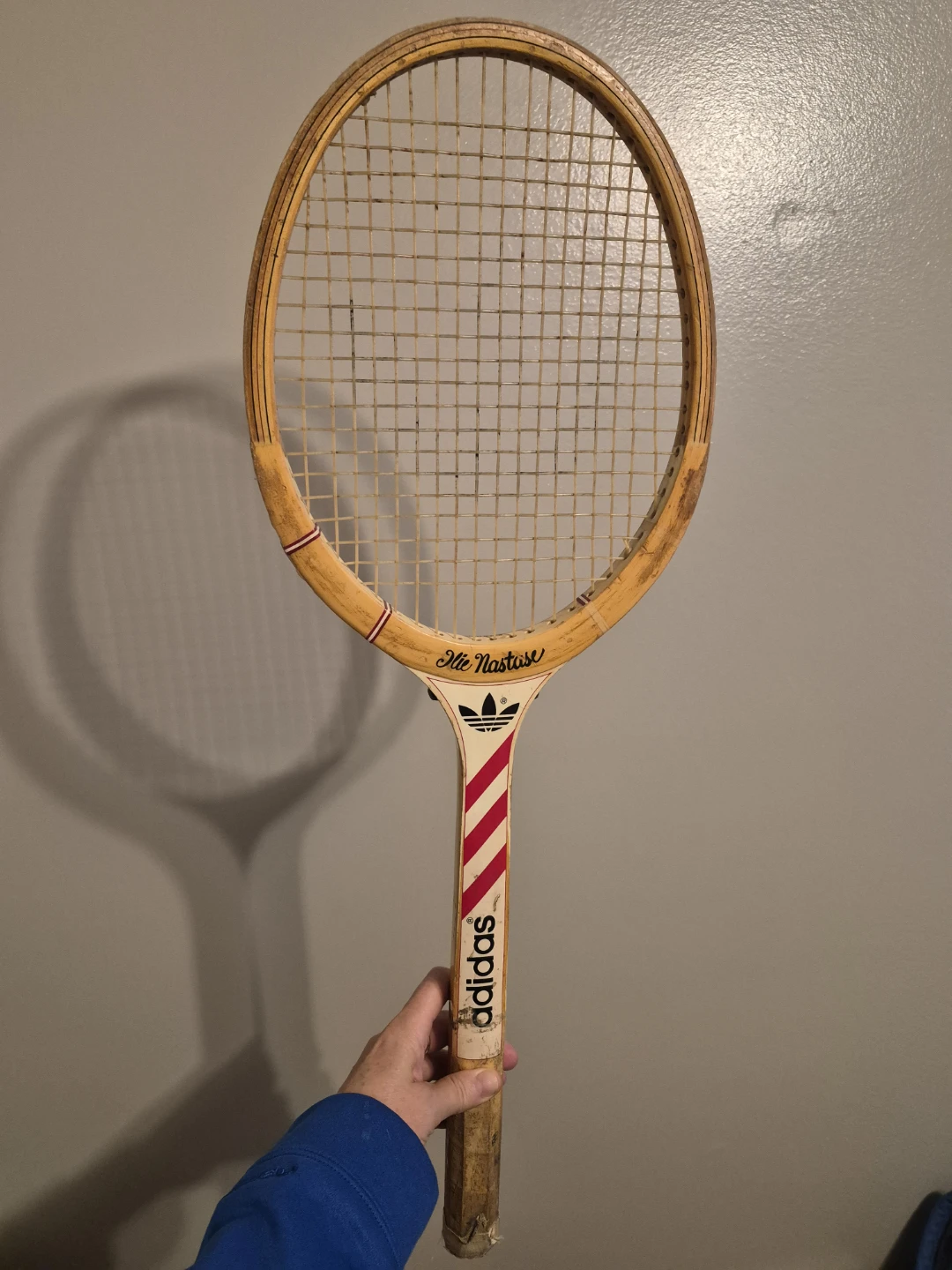 Vintage Adidas Ilie Nastase Tennis Racket