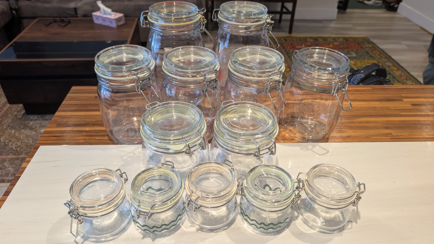 Set of 13 Glass Jars with Clamp Lids - photo 4