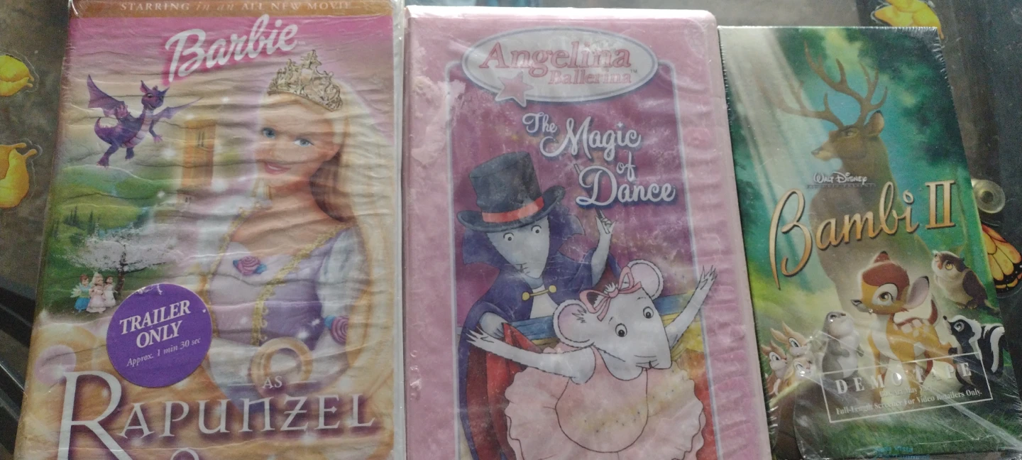 Barbie as Rapunzel, Angelina Ballerina, Bambi II VHS Demo Tape