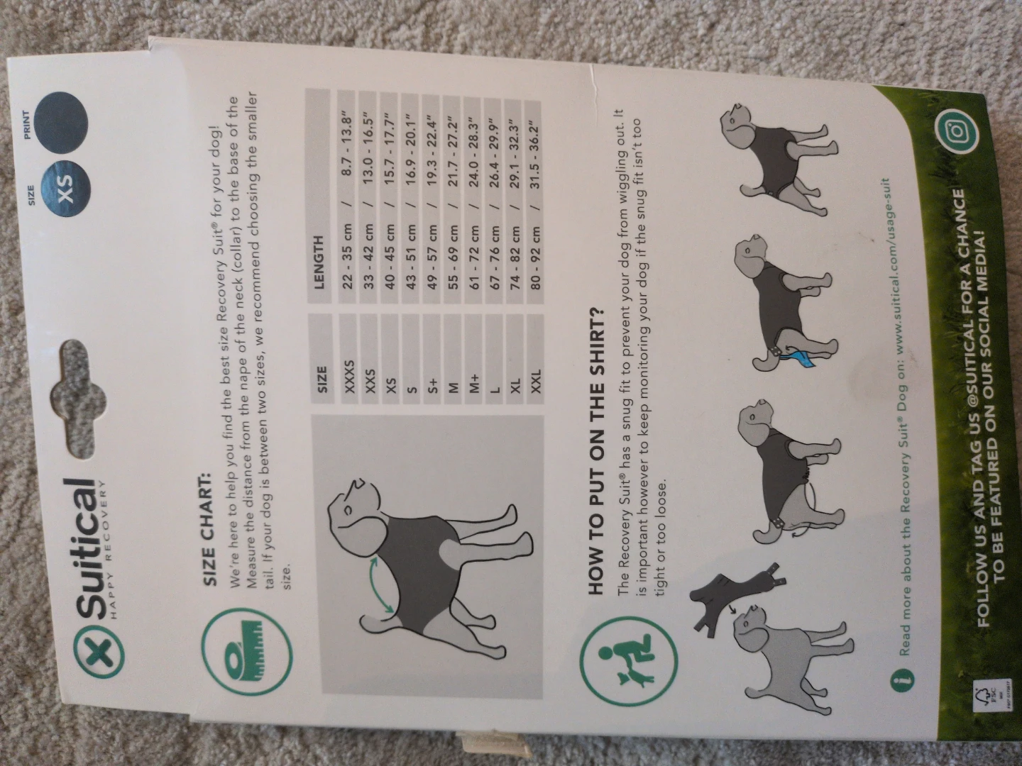 New Suitical Surgery Recovery Suit Dog XS Black - photo 2