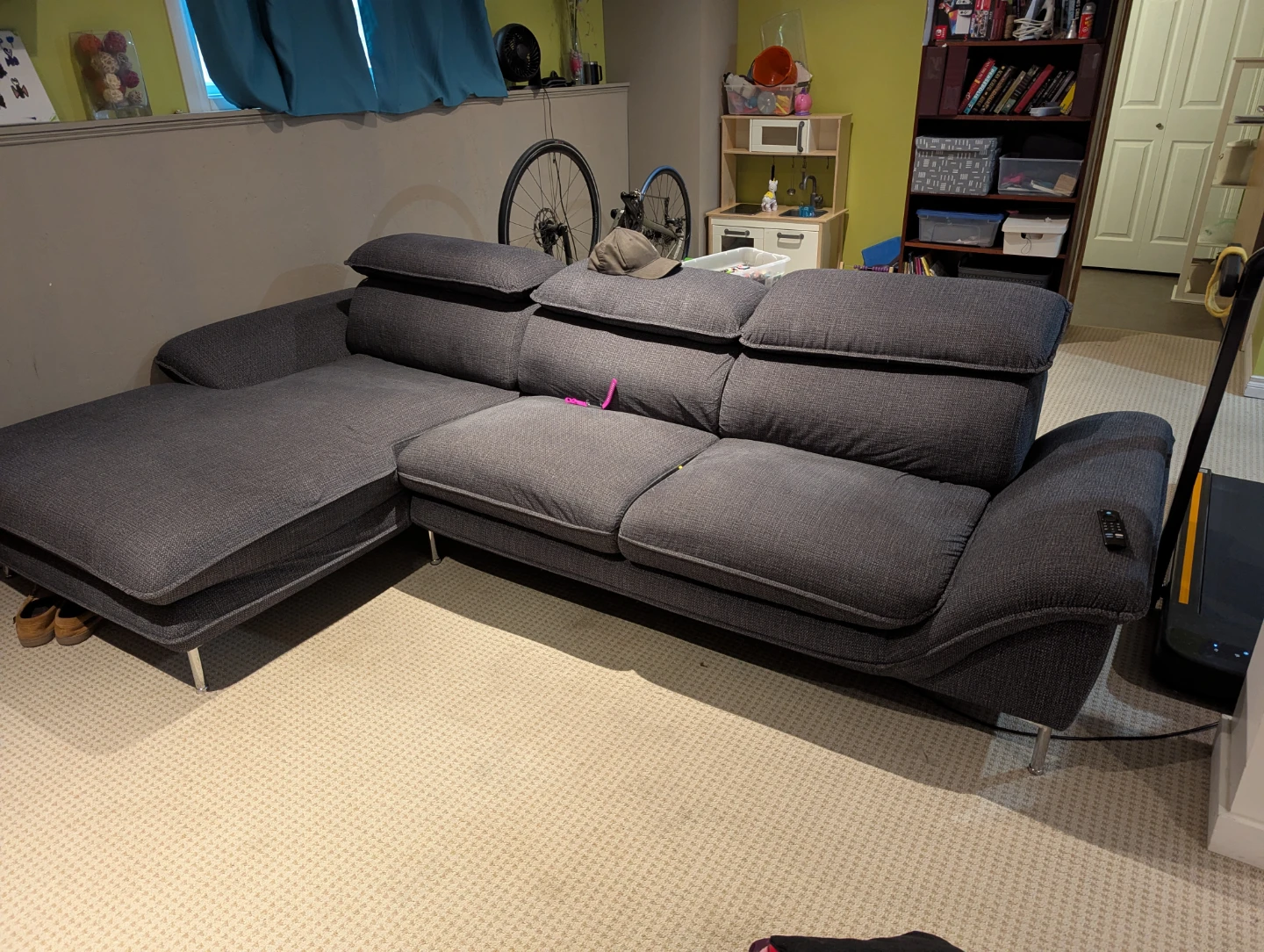 Dark Grey Sectional Sofa - photo 3