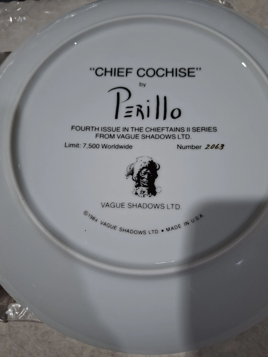 Chief Cochise Collector Plate by Gregory Perillo - photo 2