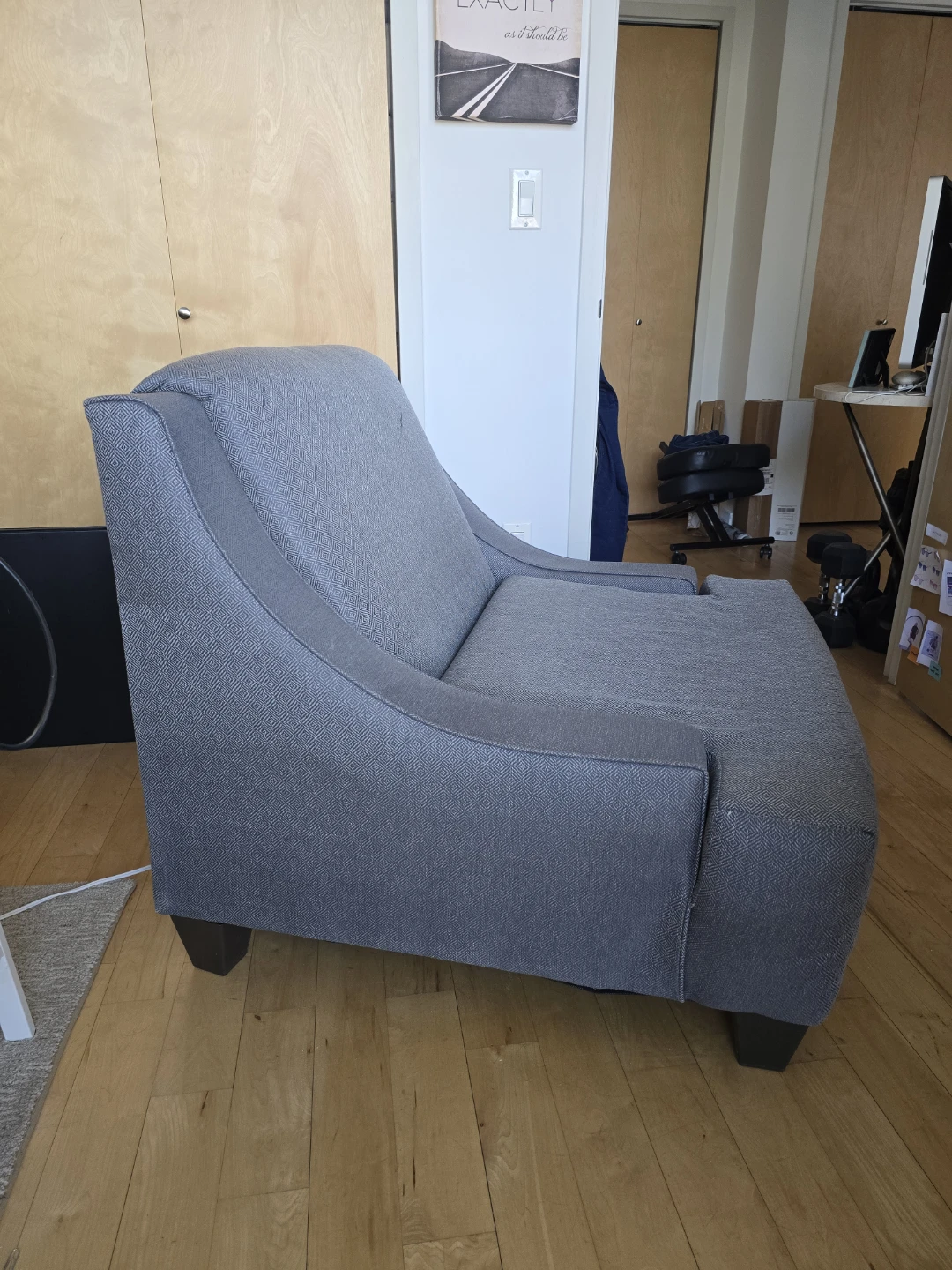 Grey Upholstered Accent Chair - photo 4
