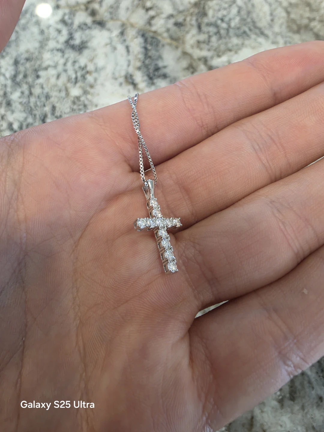 VVS1 Moisanite Cross Necklace 925 sterling silver - photo 2