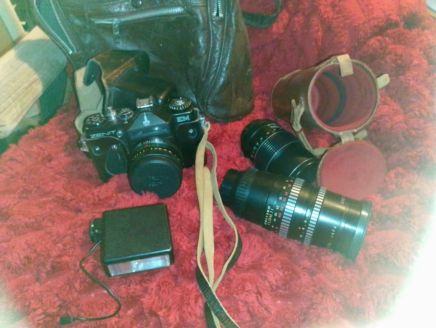 Zenit EM 35mm Film Camera with Lenses and Flash - photo 3