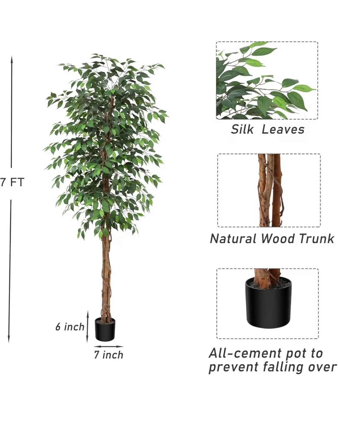 Artificial Ficus Tree - 7 FT - photo 2