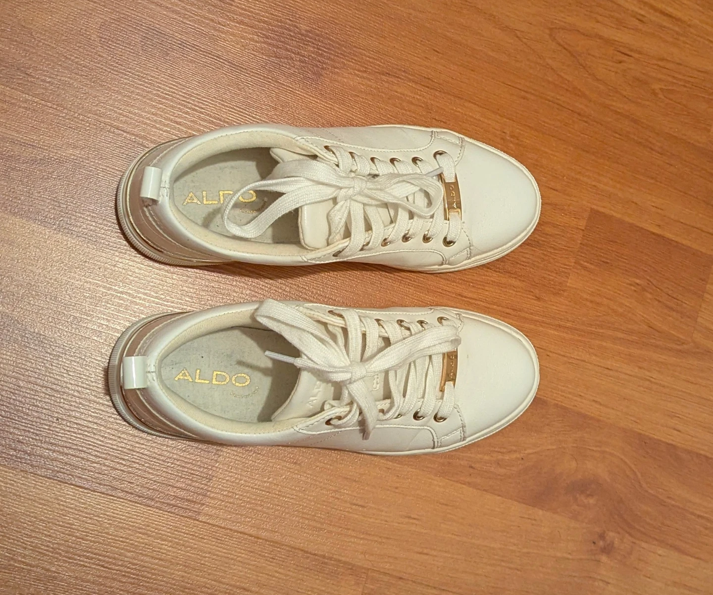 ALDO White Leather Sneakers