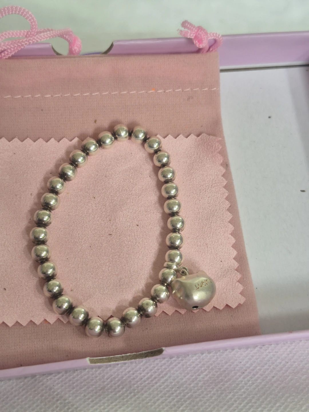 Silver Charm Bracelet with Heart Pendant - photo 3
