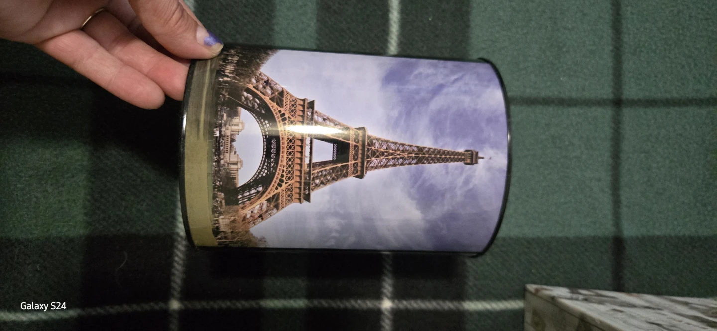 Eiffel Tower Paris Tin Canister to hold change