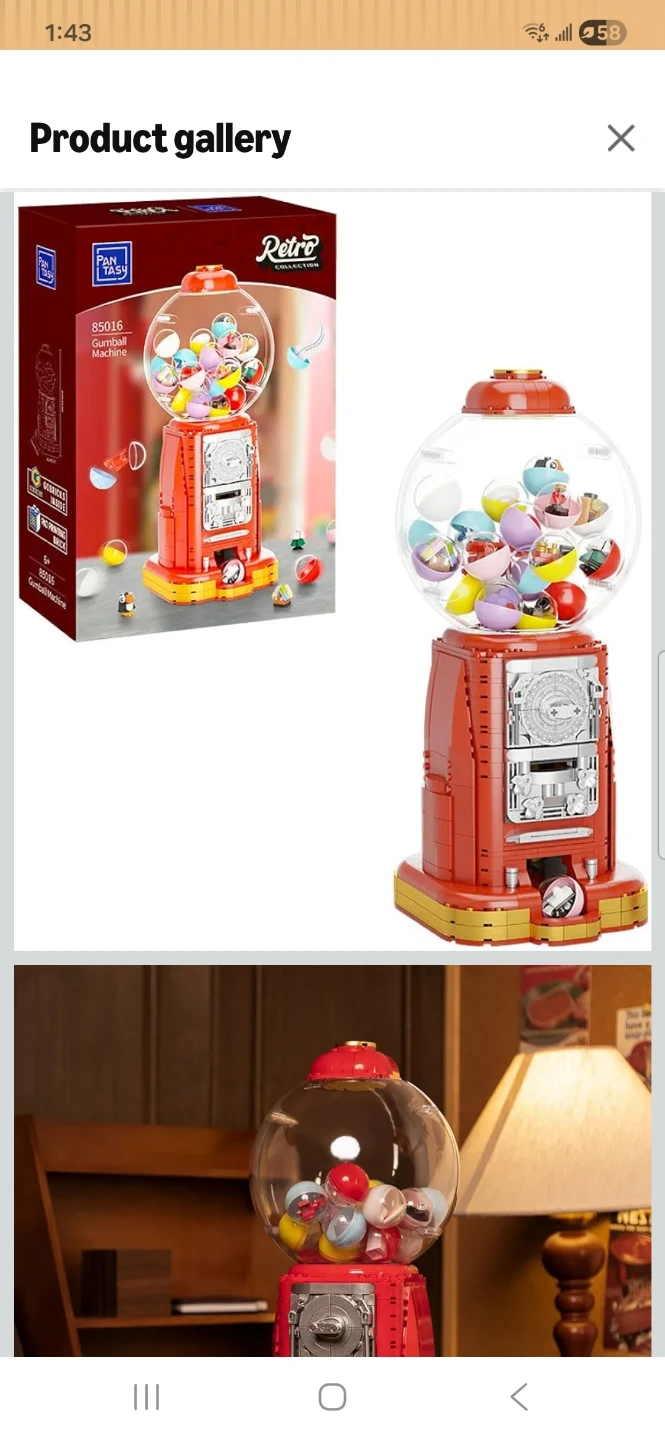 Retro Gumball Machine Building Block Set