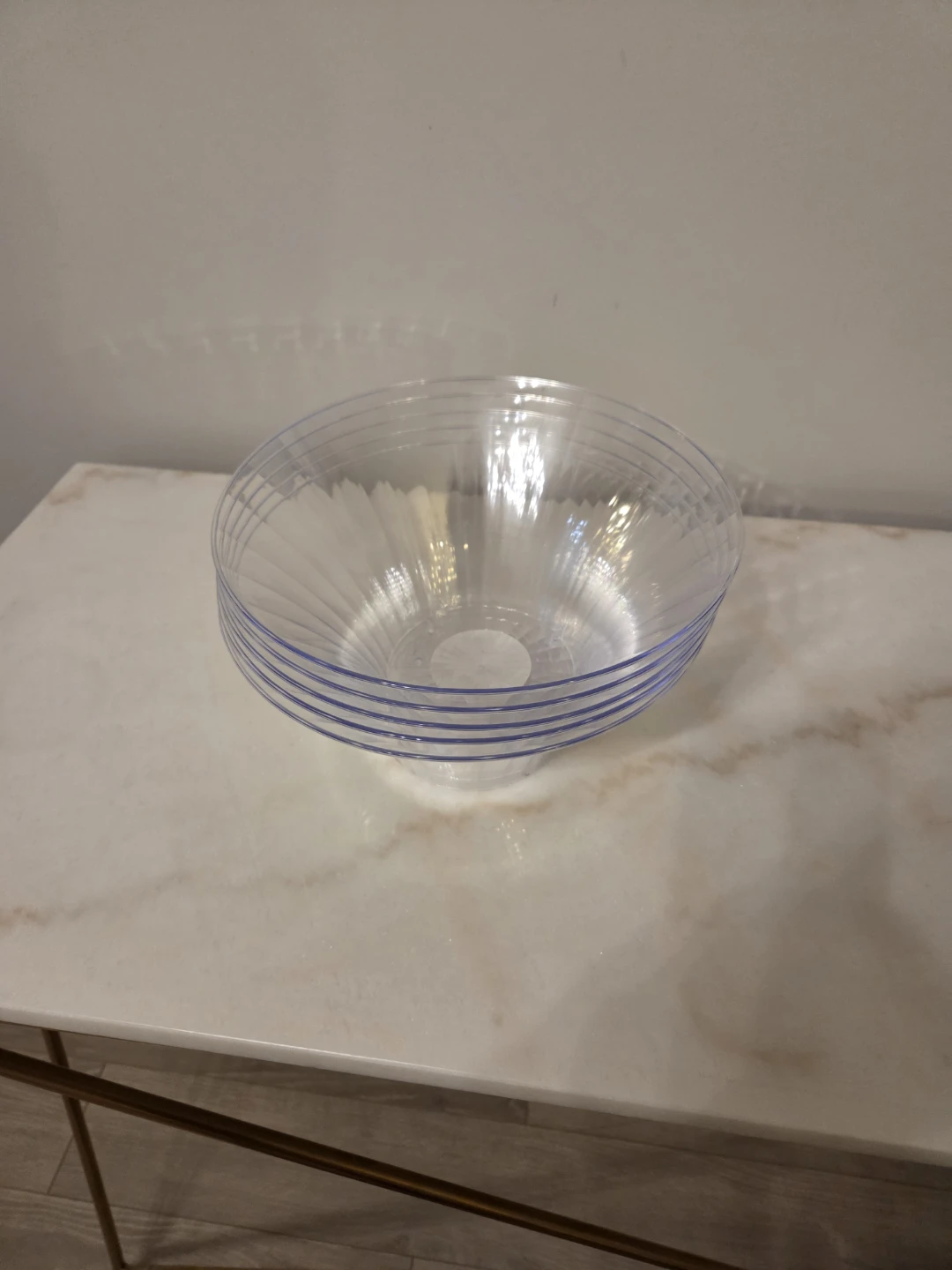 Red Serving Platter with Lid and 5 clear Serving bowl - photo 3