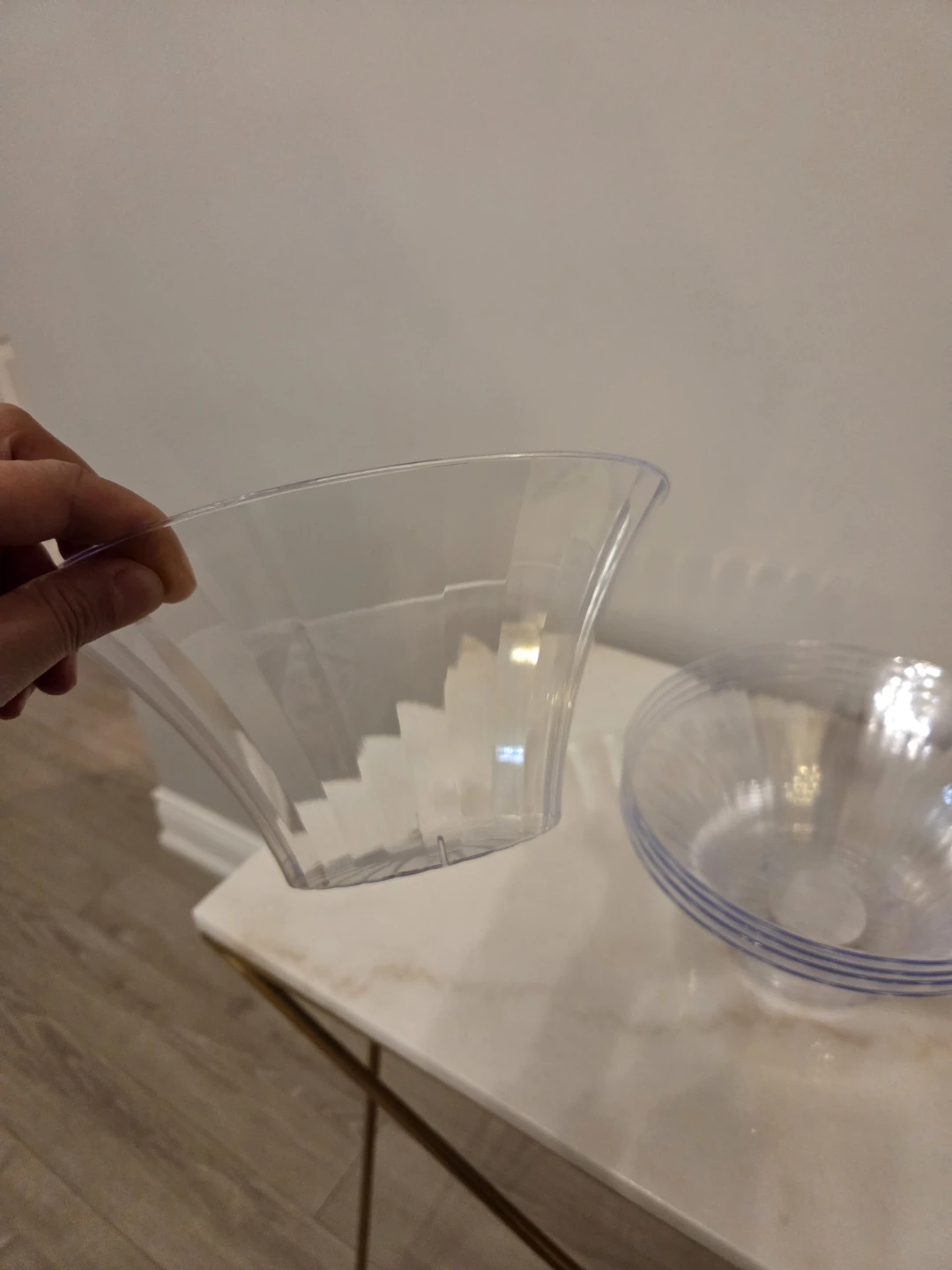 Red Serving Platter with Lid and 5 clear Serving bowl - photo 4